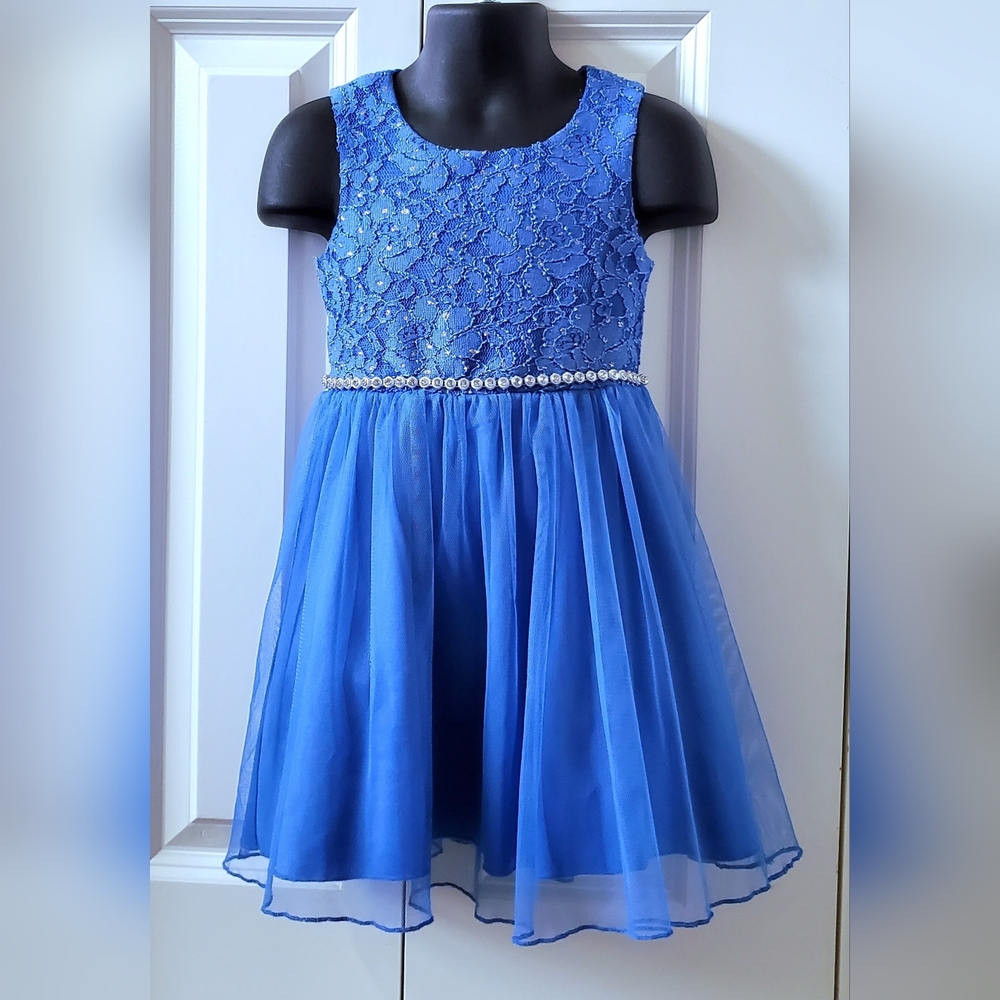 Speechless Toddler Girl's Lace & Rhinestone Sleeveless Dress